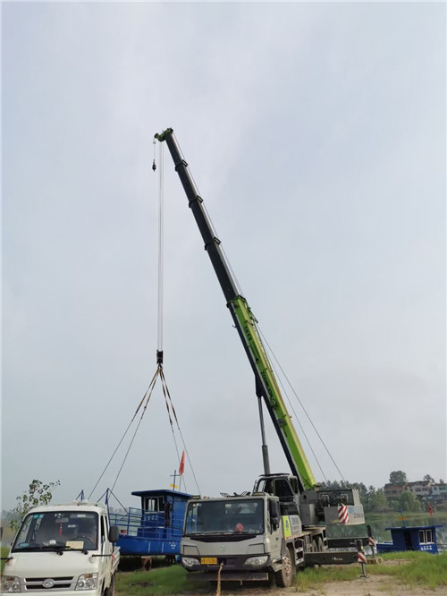 宜黄县桥梁建设吊装案例